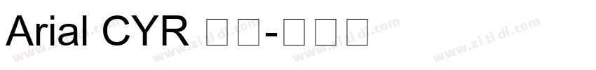 Arial CYR 粗体字体转换